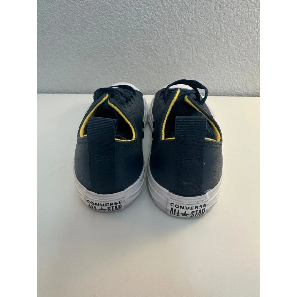 Converse Kid's Navy Blue Leather Low Top All Star Sneakers Size 3